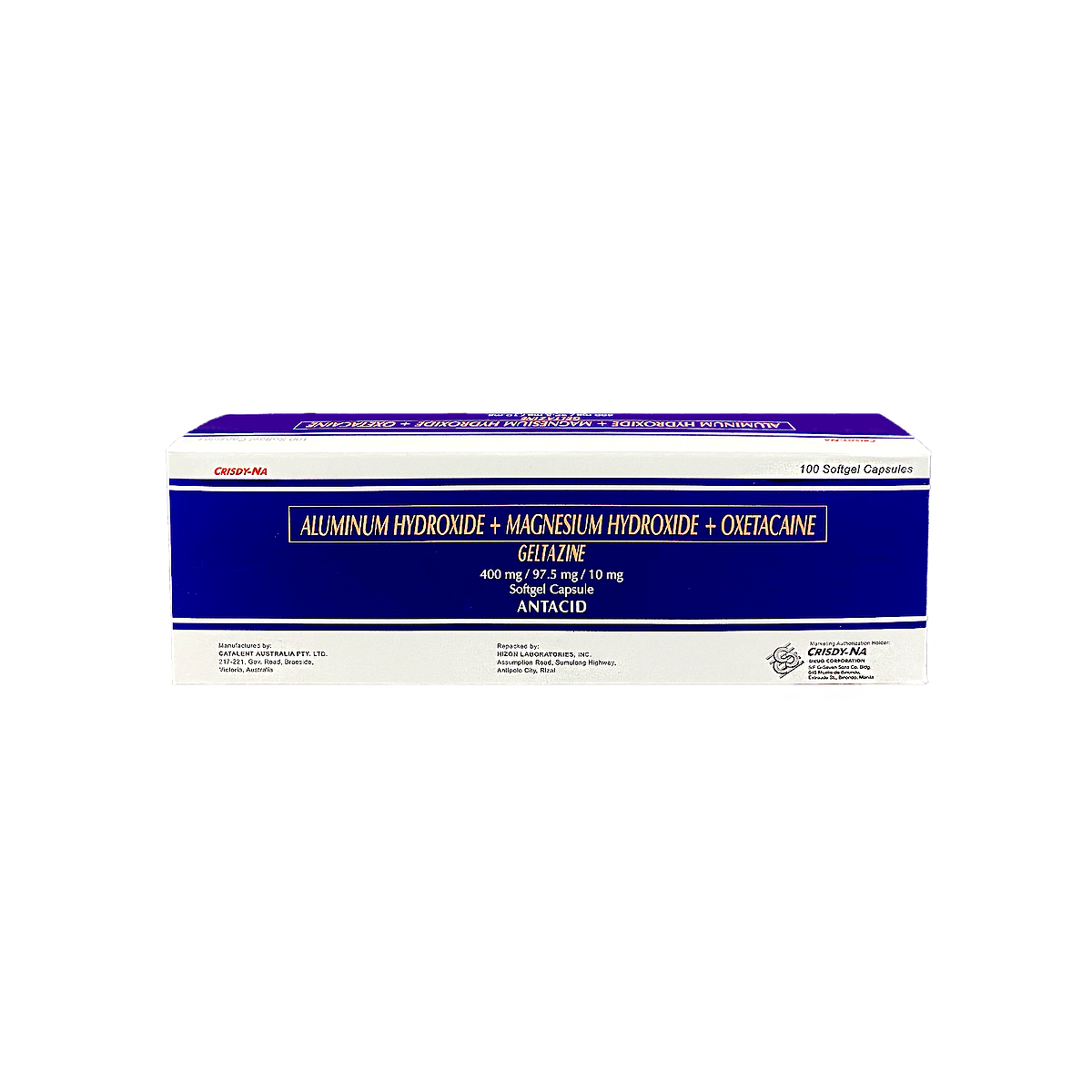 GELTAZINE Oxetacaine / Magnesium Hydroxide / Aluminum Hydroxide 10mg